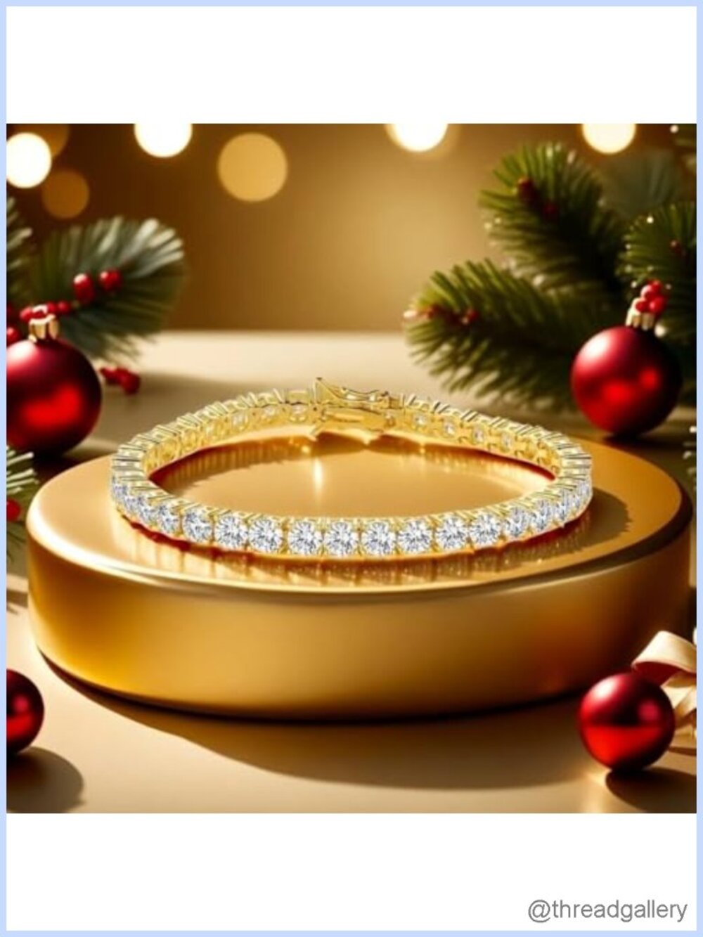 Full Diamond Tennis Bracelet Copper